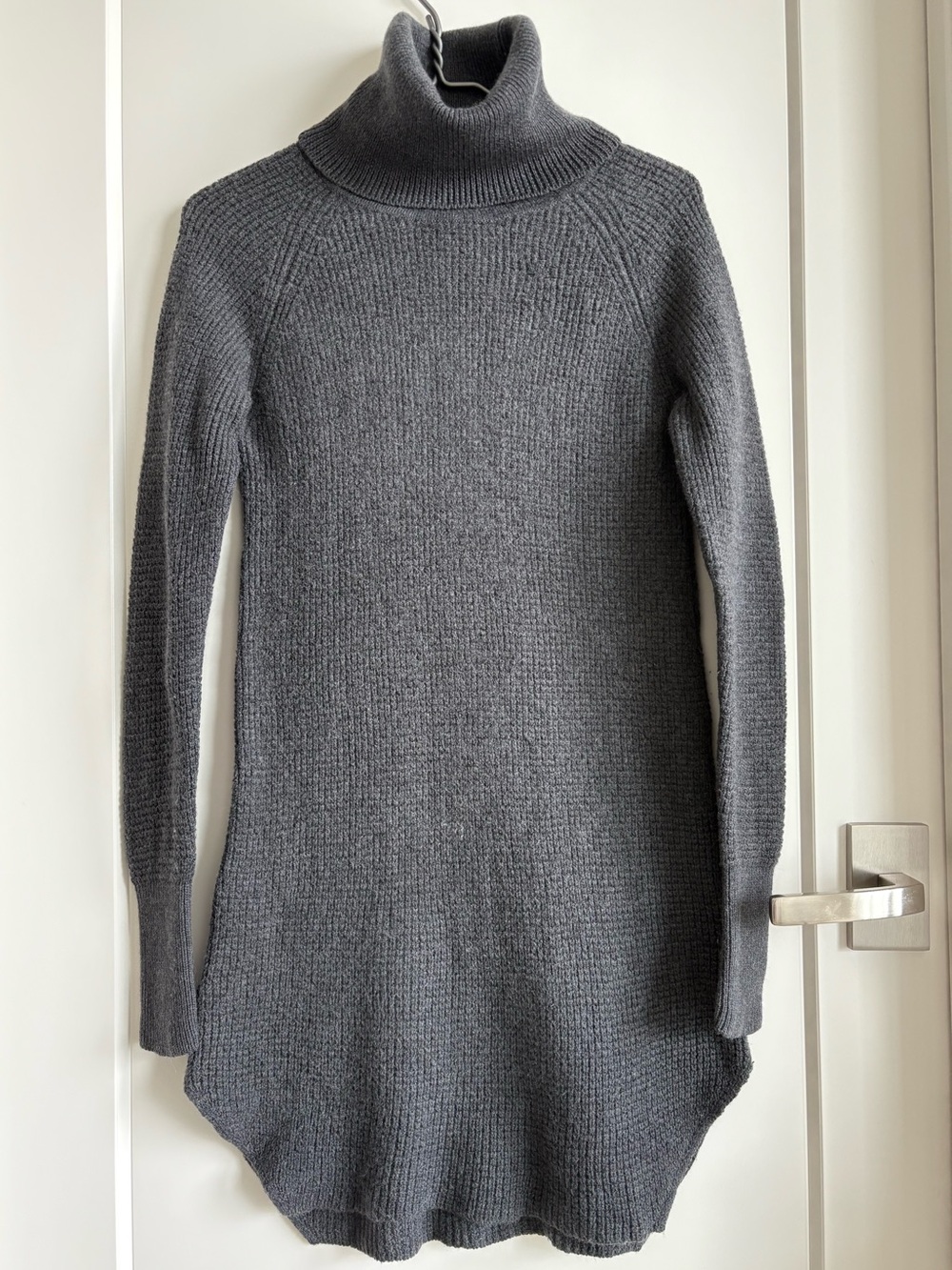 Wilfred Charcoal Gray Turtleneck Sweater Dress